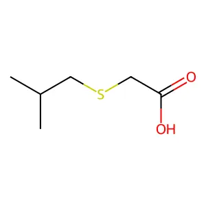 (Isobutylthio)acetic acid structure