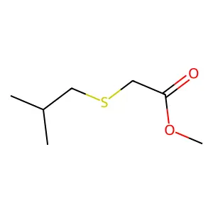 Acetic acid, (isobutylthio)-, methyl ester structure