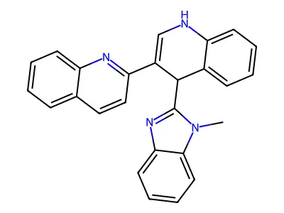2-[4-(1-methylbenzimidazol-2-yl)-1,4-dihydroquinolin-3-yl]quinoline structure