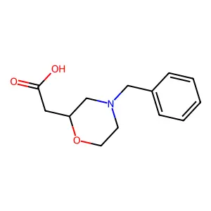 2-[(2S)-4-benzylmorpholin-2-yl]acetic acid structure