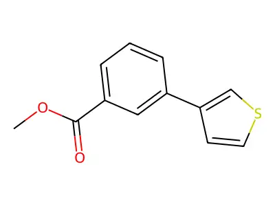 Methyl 3-(3-thienyl)benzoate structure
