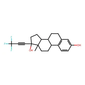 17-(3,3,3-Trifluoro-1-propynyl)estra-1,3,5(10)-trien-3,17-beta-diol structure