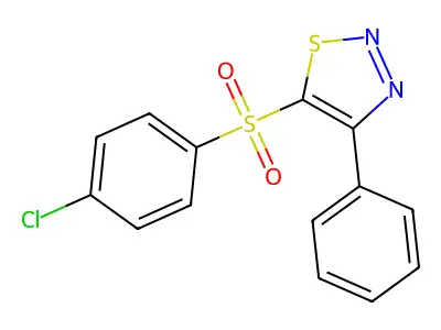 4-Chlorophenyl 4-phenyl-1,2,3-thiadiazol-5-yl sulfone structure