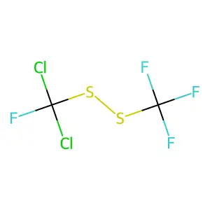 Disulfide, dichlorofluoromethyl trifluoromethyl structure