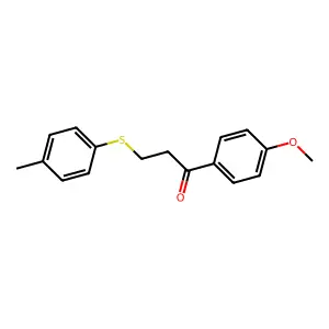 1-(4-Methoxyphenyl)-3-[(4-methylphenyl)sulfanyl]-1-propanone structure