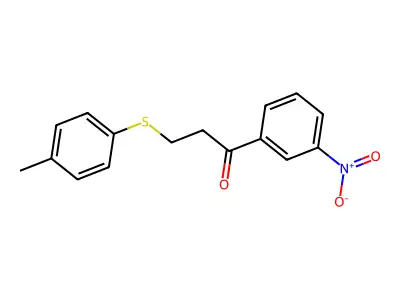 3-[(4-Methylphenyl)sulfanyl]-1-(3-nitrophenyl)-1-propanone structure