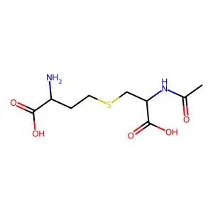 S-(L-2-(Acetylamino)-2-carboxyethyl)-L-homocysteine structure