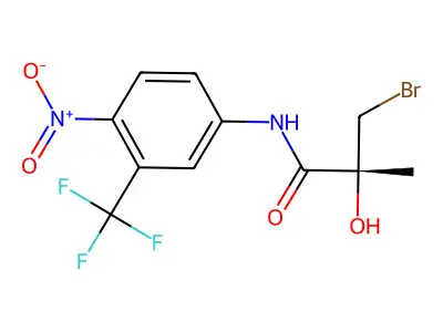 (R)-3-Bromo-2-hydroxy-2-methyl-N-(4-nitro-3-(trifluoromethyl)phenyl)propanamide structure