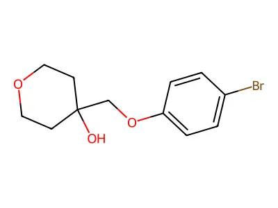 4-[(4-Bromophenoxy)methyl]oxan-4-ol structure