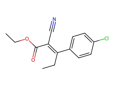 Ethyl 3-(4-chlorophenyl)-2-cyanopent-2-enoate structure
