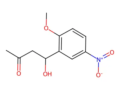 4-Hydroxy-4-(2-methoxy-5-nitrophenyl)-2-butanone structure