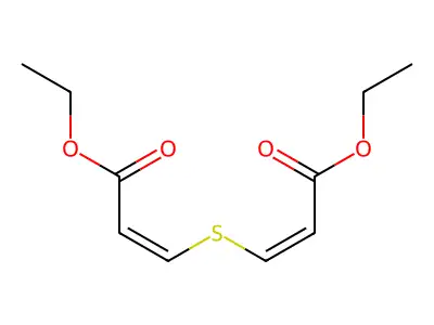 Ethyl 3-(3-ethoxy-3-oxoprop-1-enyl)sulfanylprop-2-enoate structure
