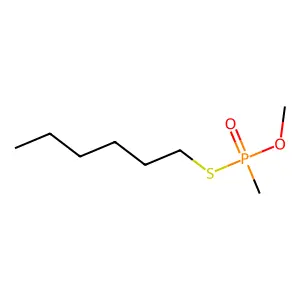 O-methyl-S-n-hexylmethylthiophosphonate structure