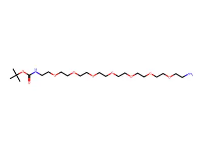 Tert-butyl (23-amino-3,6,9,12,15,18,21-heptaoxatricosyl)carbamate structure