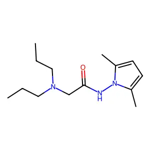 Acetamide, N-(2,5-dimethylpyrrol-1-yl)-2-(dipropylamino)- structure