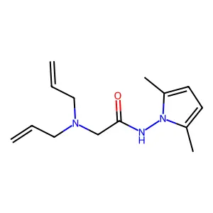 N-(2,5-Dimethyl-1H-pyrrol-1-yl)-2-(di-2-propen-1-ylamino)acetamide structure