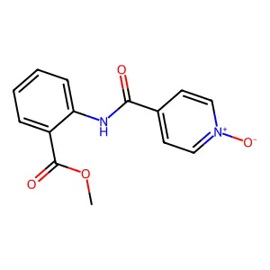 Methyl 2-[(1-oxidopyridin-1-ium-4-carbonyl)amino]benzoate structure