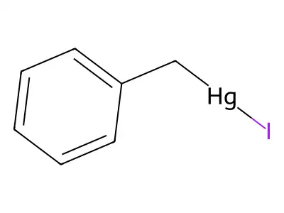 Iodo(phenylmethyl)mercury structure