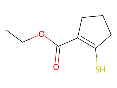 Ethyl 2-thioxocyclopentanecarboxylate structure