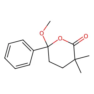 6-Methoxy-3,3-dimethyl-6-phenyloxan-2-one structure