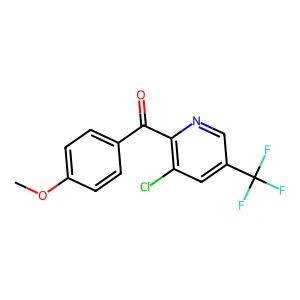 [3-Chloro-5-(trifluoromethyl)-2-pyridinyl](4-methoxyphenyl)methanone structure