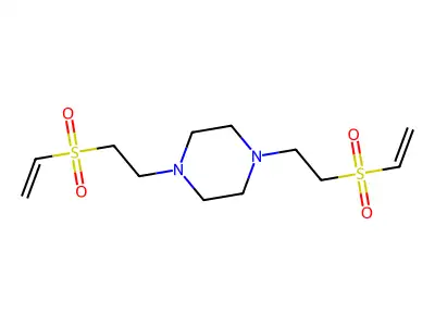 Piperazine, 1,4-bis[2-(ethenylsulfonyl)ethyl]- structure