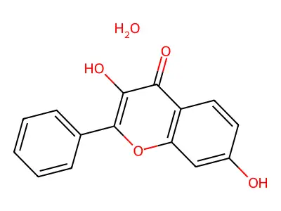 3,7-Dihydroxyflavone hydrate structure