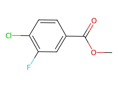 Methyl 4-chloro-3-fluorobenzoate structure