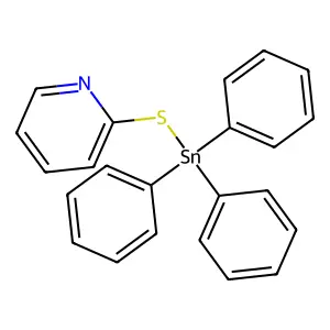 triphenyl(2-pyridylsulfanyl)stannane structure
