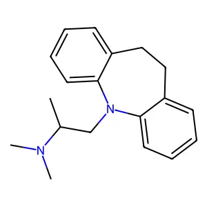 5H-Dibenz(b,f)azepine, 10,11-dihydro-5-(2'-(N,N-dimethylamino)-2'-methyl)ethyl- structure