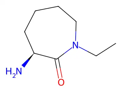 (S)-3-amino-1-ethylazepan-2-one structure