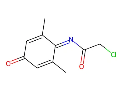 Acetamide, 2-chloro-N-(2,6-dimethyl-4-oxo-2,5-cyclohexadien-1-ylidene)- structure