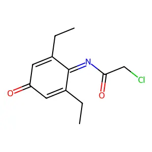 Acetamide, 2-chloro-N-(2,6-diethyl-4-oxo-2,5-cyclohexadien-1-ylidene)- structure