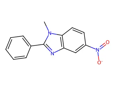 1-methyl-5-nitro-2-phenylbenzimidazole structure