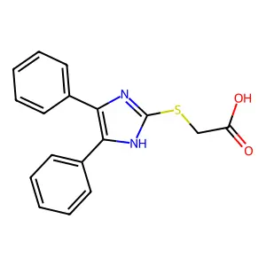 [(4,5-diphenyl-1H-imidazol-2-yl)sulfanyl]acetic acid structure