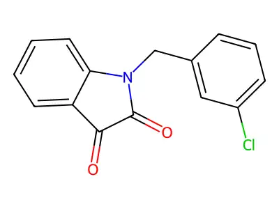 1-(3-chlorobenzyl)-1H-indole-2,3-dione structure