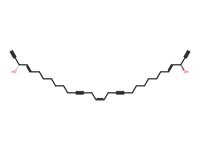 Triaconta-4,15,26-trien-1,12,18,29-tetrayne-3,28-diol structure