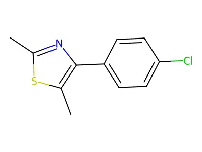 4-(4-Chlorophenyl)-2,5-dimethylthiazole structure