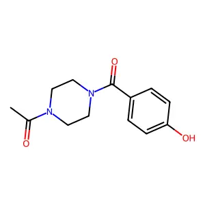 4-[(4-Acetylpiperazin-1-yl)carbonyl]phenol structure