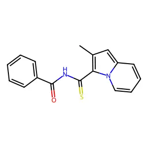 N-(2-methylindolizine-3-carbothioyl)benzamide structure