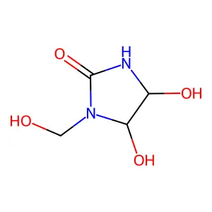 4,5-Dihydroxy-1-(hydroxymethyl)imidazolidin-2-one structure