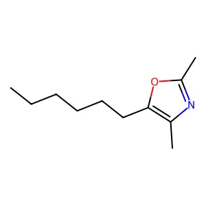 Oxazole, 5-hexyl-2,4-dimethyl- structure