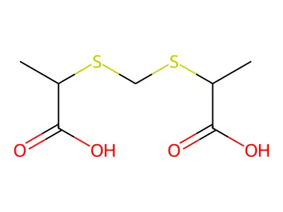 2,2'-(Methylenedisulfanediyl)dipropanoic acid structure