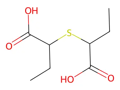 2,2'-Sulfanediyldibutanoic acid structure