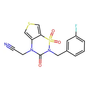 1,1-Bis(2-chloro-2-phenylethyl)-2-sulfinylhydrazine structure