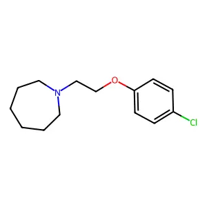 1H-Azepine, 1-[2-(4-chlorophenoxy)ethyl]hexahydro- structure