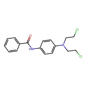 N-[4-[bis(2-chloroethyl)amino]phenyl]benzamide structure