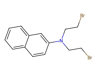 N,N-双(2-溴乙基)-2-萘胺 structure