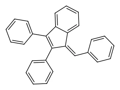1-Benzylidene-2,3-diphenylindene structure