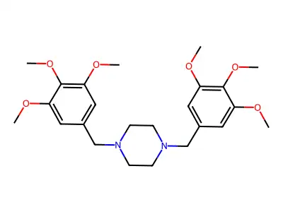 1,4-Bis(3,4,5-trimethoxybenzyl)piperazine structure